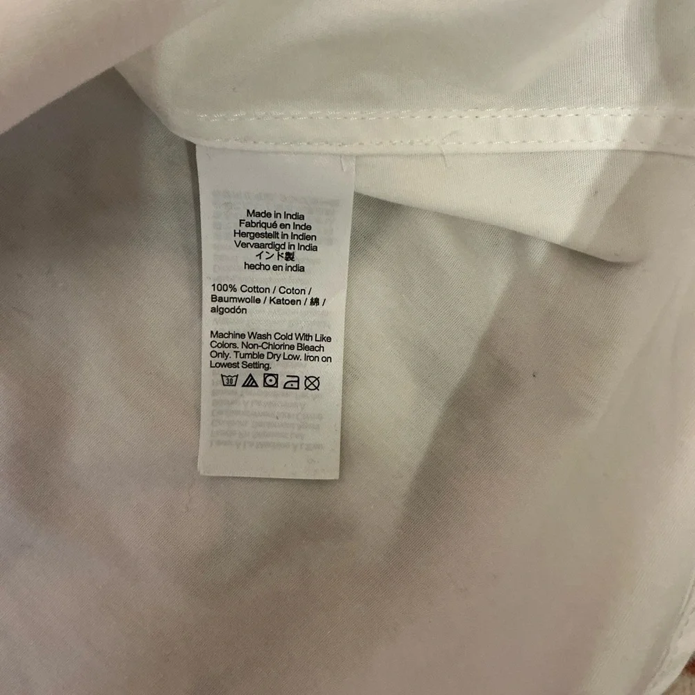 J. Crew Crisp White Collared Shirt, Sz XS